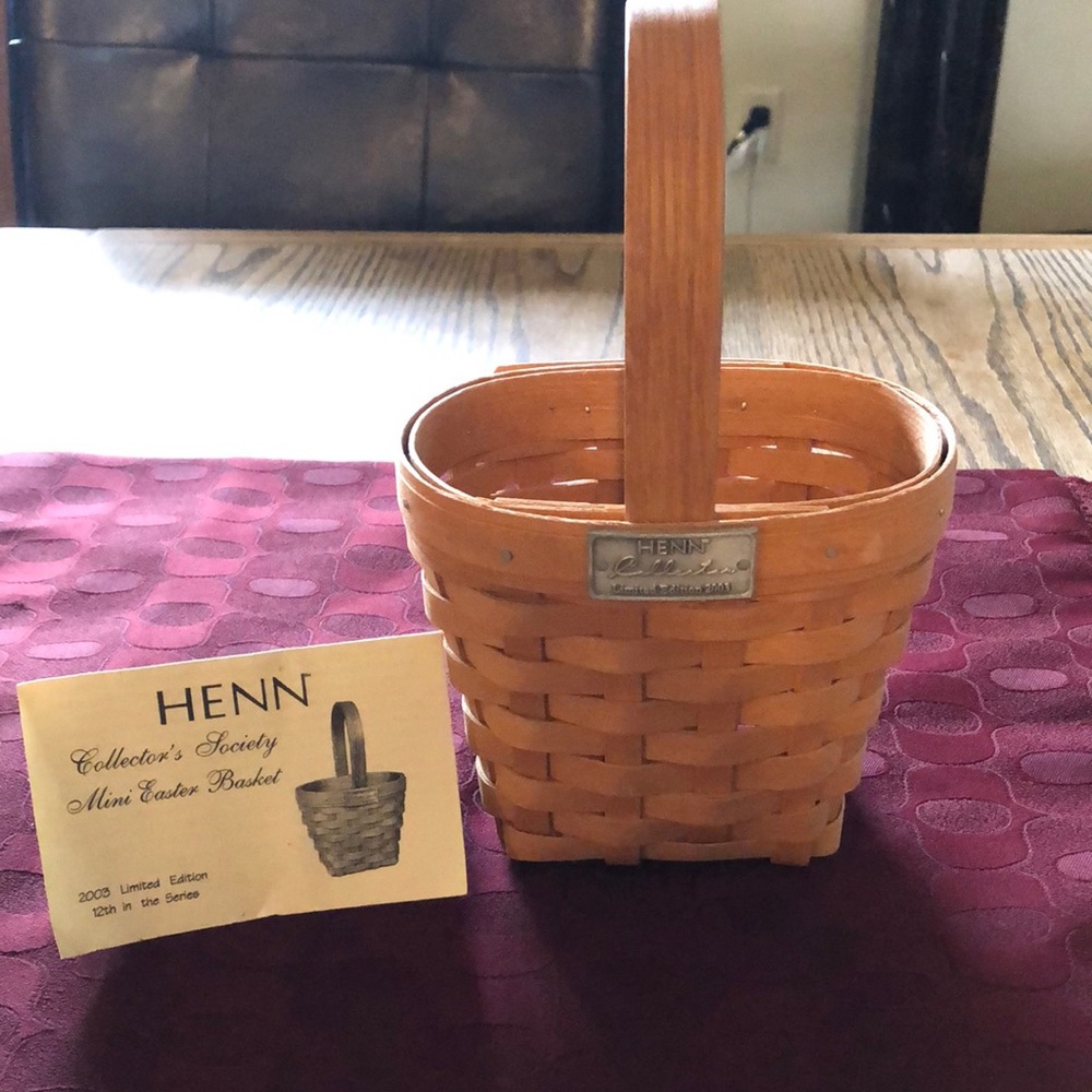 NWOT Henn Workshops 2003 Limited Edition Mini Easter Basket